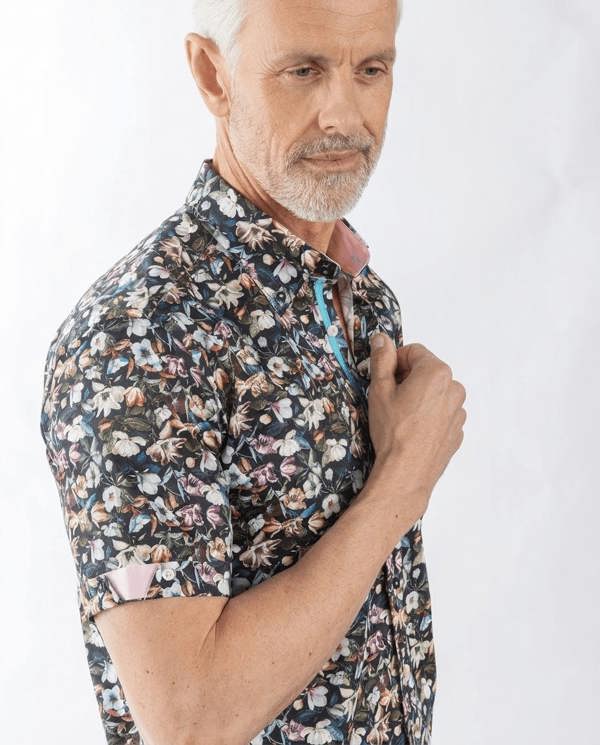 Floral Short Sleeve Shirt - Claudio Lugli Shirts