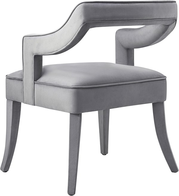 Furniture Edit Tiffany Grey Velvet Dining Chair