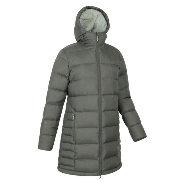 Mountain Warehouse Womens/Ladies Stratus Extreme Packable Long Down Jacket - Khaki Green