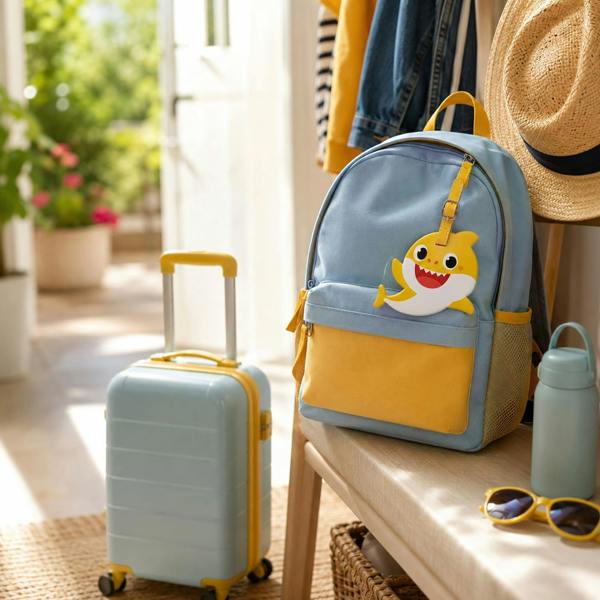Widdop & Co Baby Shark Luggage Tag Yellow