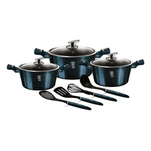 Berlinger Haus 10-Piece Cookware Set Berlinger Haus BH-6152 Aquamarine Collection
