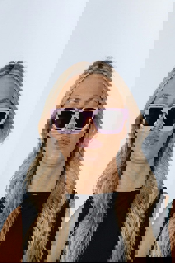 SVNX Square Retro Pink Sunglasses