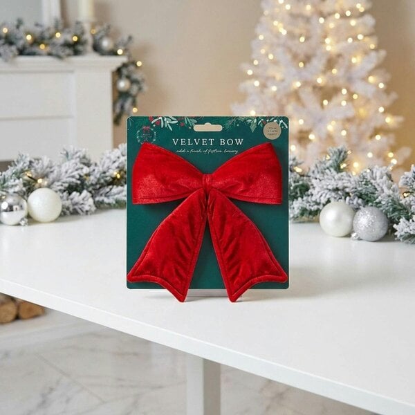 Garden Greatness Classic Velvet Bow Christmas Decoration