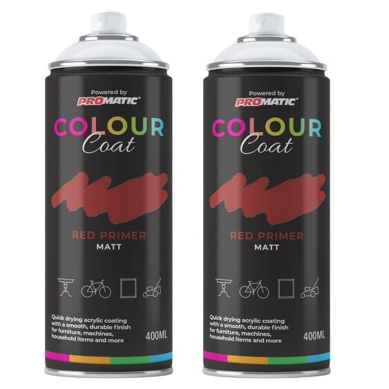 Colour Coat 2X Red Primer Matt Spray Paint 400ml