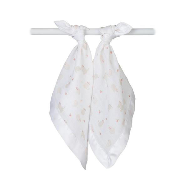 Lulujo - Muslin Security Comforter Blanket - Kitty Cat 2 Pack