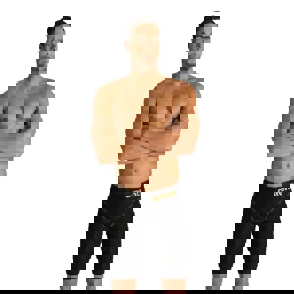 Arena Powerskin Carbon Core FX Jammer black shorts with yellow logo