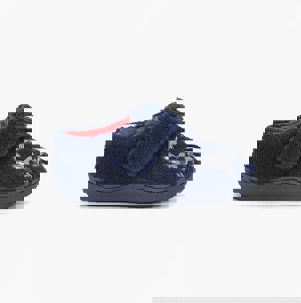 Sleepers DIPLODOCUS Boys Touch Fasten Slippers Navy