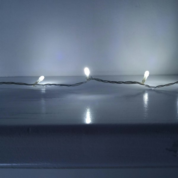 Samuel Alexander 200 LED 16m Premier Christmas Outdoor Function Lights Timer Clear Cable in White