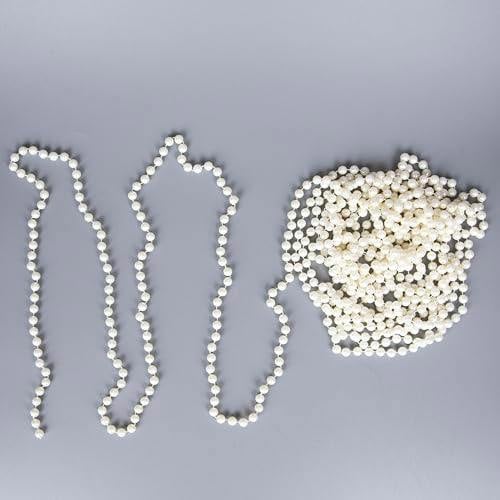 24ft Pearl Shiny Christmas Bead Chain Metallic Garland for Trees, Wreaths and Festive Displays image 5
