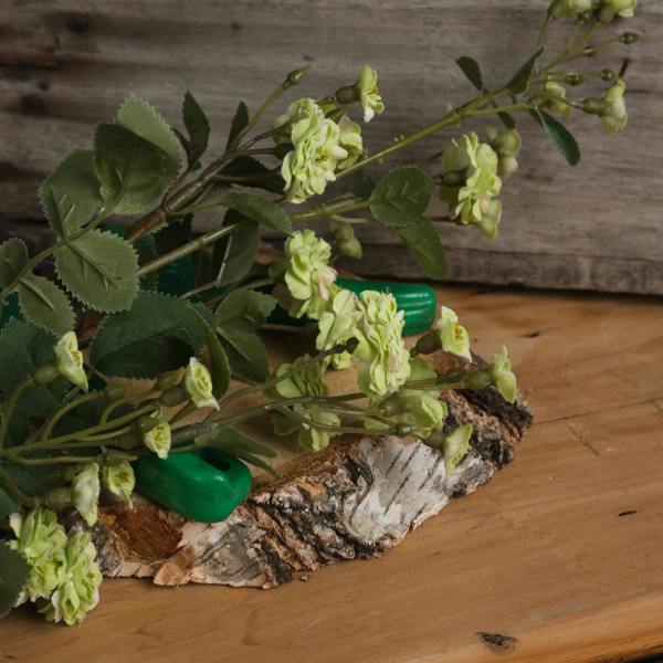 Wyld Haus Set of 3 Artificial Flowers Green Wild Meadow Rose Stems