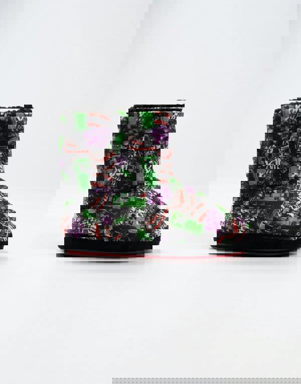 Minecraft Boys Multicoloured Grafitti All Over Print Slipper Boots