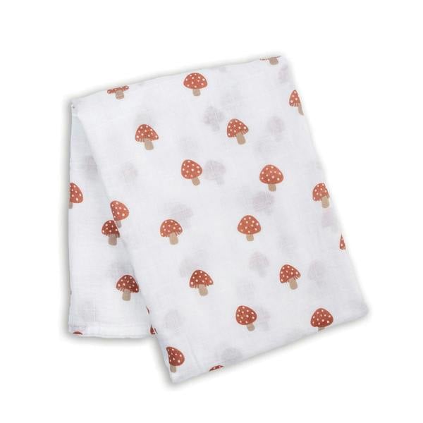 Lulujo - Muslin Swaddle - Mushroom
