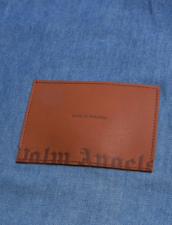 Palm Angels Pa Monogram Denim Shirt Light Blue - Supplied FashionPalm Angels