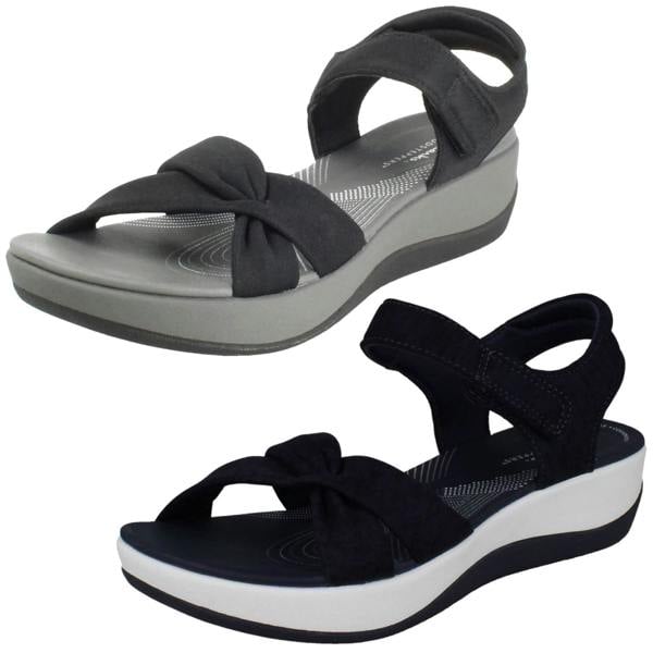 Clarks Ladies Clarks Cloudsteppers Strappy Wedge Sandals Arla Daisy