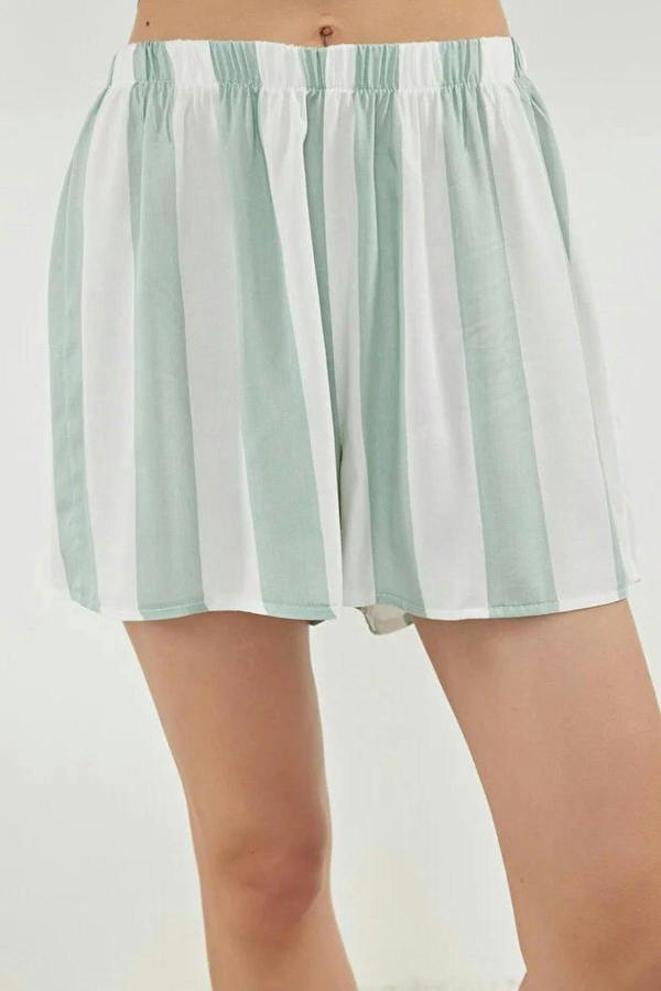 Striped Cami Strap Viscose Shorts Pyjama