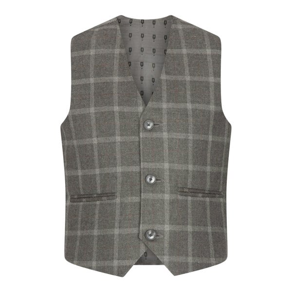 Boys checked waistcoat