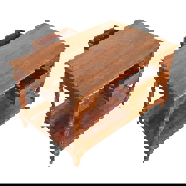 Artisan Furniture Solid Wood Turned Legs Chestnut 2 Drawer Coffee Table