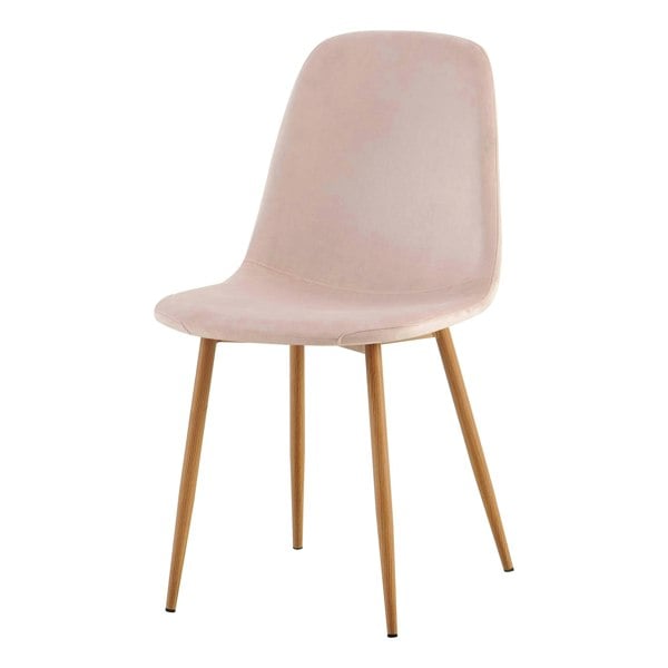 DS Living Luxe Dining Chair 2pc Heavenly Pink Wood Printed Coating