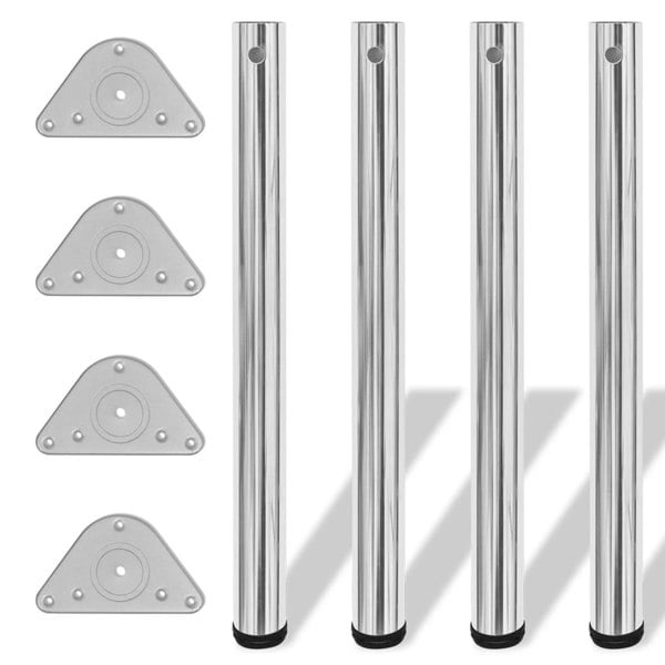 Berkfield 4 Height Adjustable Table Legs Chrome 710 mm