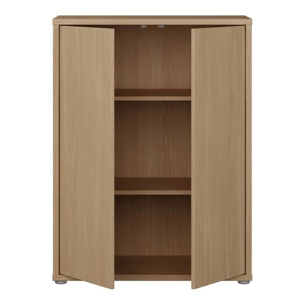 Furniture To Go Alice Springs Tall 2 Door Cupboard with Push-to-Open Doors in Elegancia Oak