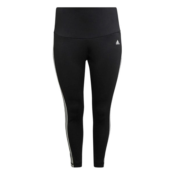 Adidas Womens/Ladies Designed 2 Move 3 Stripes High Leg 7/8 Leggings - Black/White