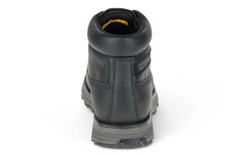 Caterpillar CAT (Caterpillar) Men's Founder Black Leather Everyday Ankle Boots