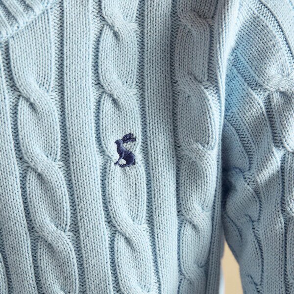 Joules CLASSIC CABLE Jumpers Sweatshirt   in  Blue