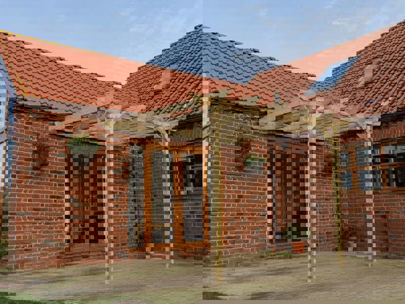 Arbor Garden Solutions Wall Mounted Wooden Pergola Kit - Longhorn Design