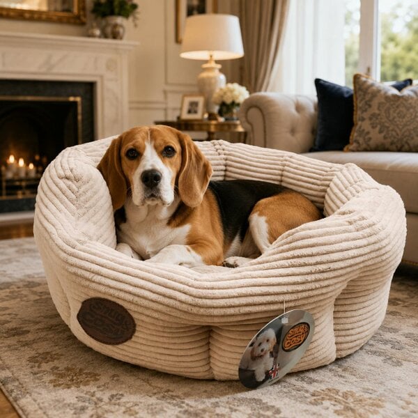 Snug and Cosy Pets San Remo Oval Mink Dog Pet Bed Luxury Sofa Bedding