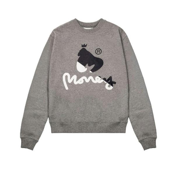 Money Childrens/Kids Chenille Crew Neck Sweatshirt - Grey - 