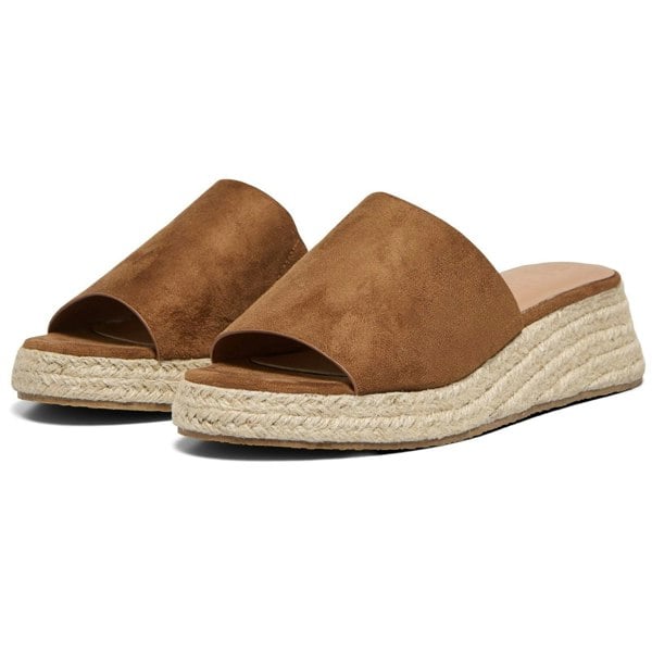 Only Minerva-3 Women's Polyester Cognac Mules - Brown