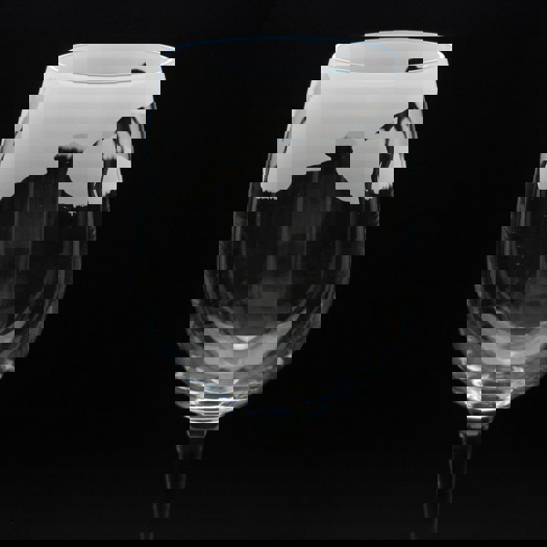 Glyptic Glass Art Single Labrador Dog Crystal Wine Glass - Hand Etched Engraved Gift