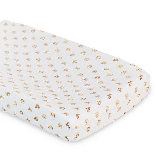 Lulujo - Changing Mat / Crib Fitted Sheet - Rainbows