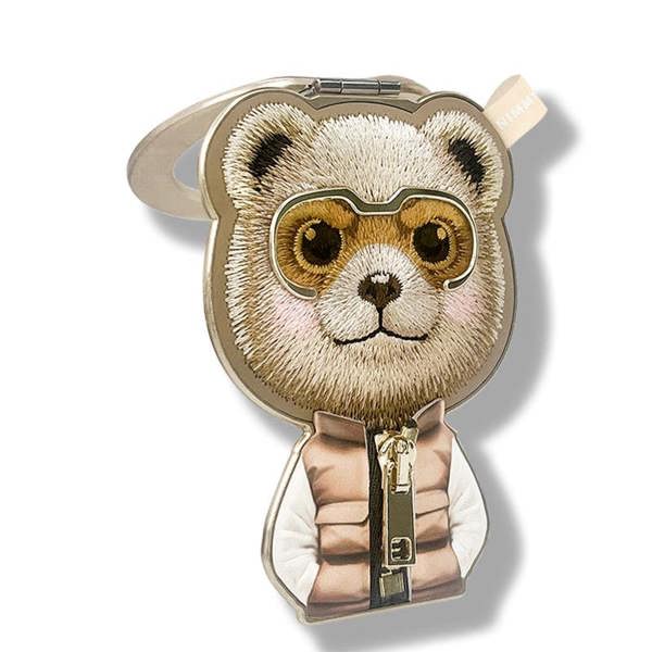 Nimmy Friends Nimmy Cool & Cute 2.0 Brown Bear Embroidery Magnetic Stand with MagSafe Brown - N-KM-BSZJ-11-B