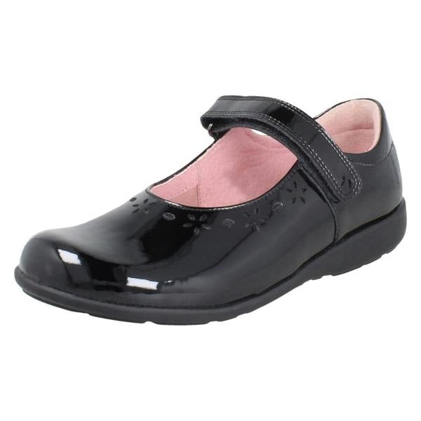 Start-rite Girls Startrite Flower Punch Detail Mary Jane School Shoes Emily