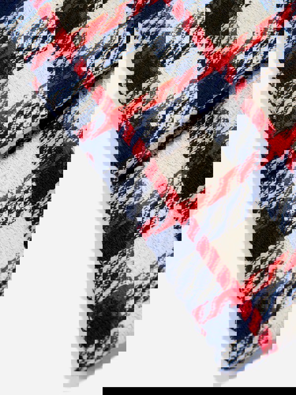 Versace Girls Tartan Tweed Skirt in White