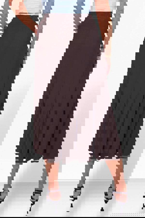 Paulo Due Women's 32" Soft Pleated Panel Midi Skirt