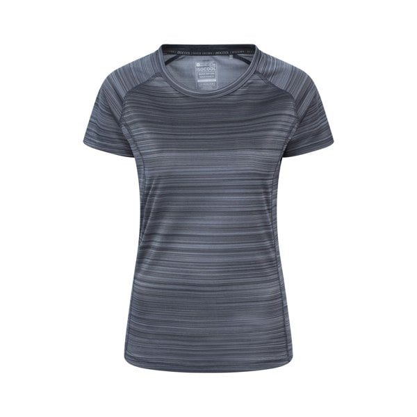 Mountain Warehouse Womens/Ladies Endurance Striped T-Shirt - Dark Grey