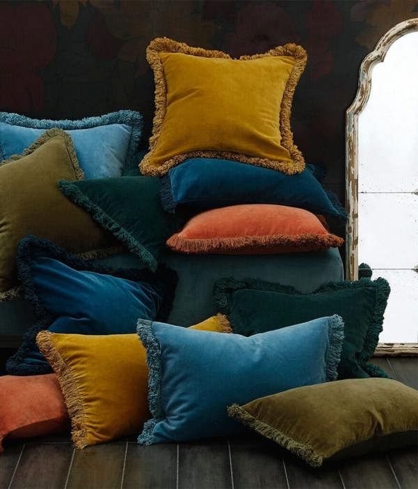 M.M Linen Sabel Cushion Olive 50x50cm