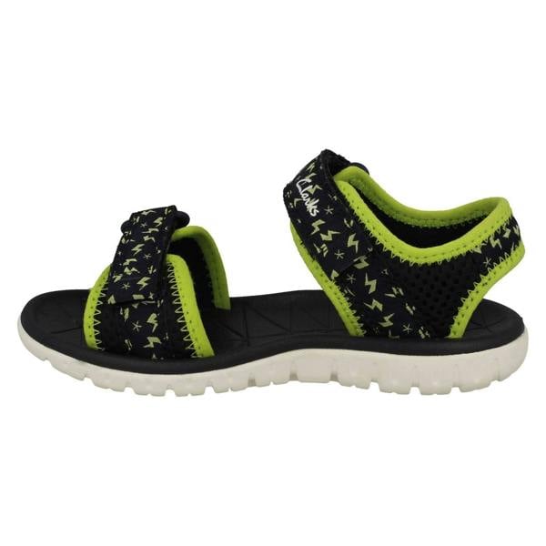 Clarks Childrens Clarks Pattern Detailed Adjustable Sandals Surfing Tide