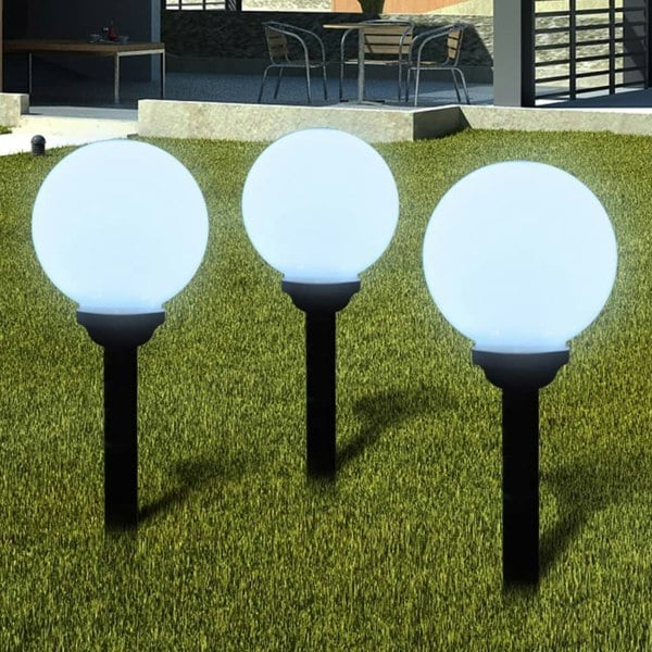 Berkfield Outdoor Pathway Lamps 3 pcs LED 20 cm with Ground Spike