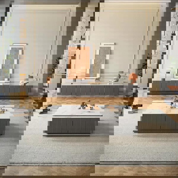 Abigail Stylish TV Stand, Sintered Stone, Cream-Ritconcept-Rit Concept