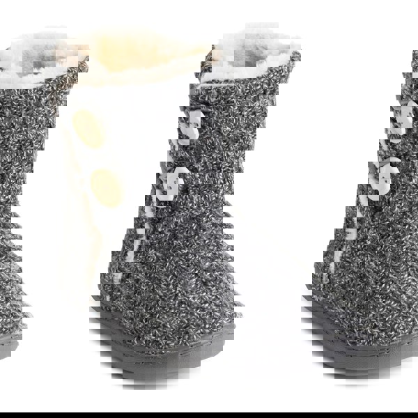 VIVA Polar Women's Memory Knitted Faux Fur Rubber Sole Winter Slippers