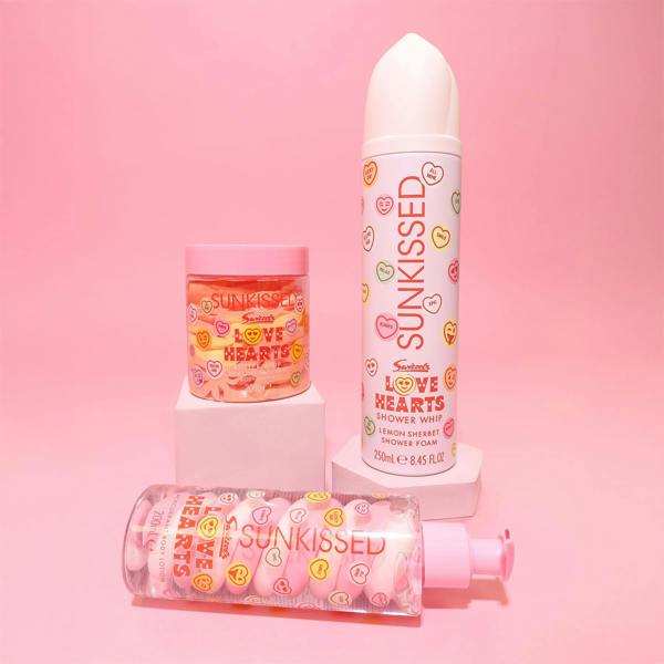 Sunkissed x Love Hearts Mini Collection Bath & Body Gift Set Bundle