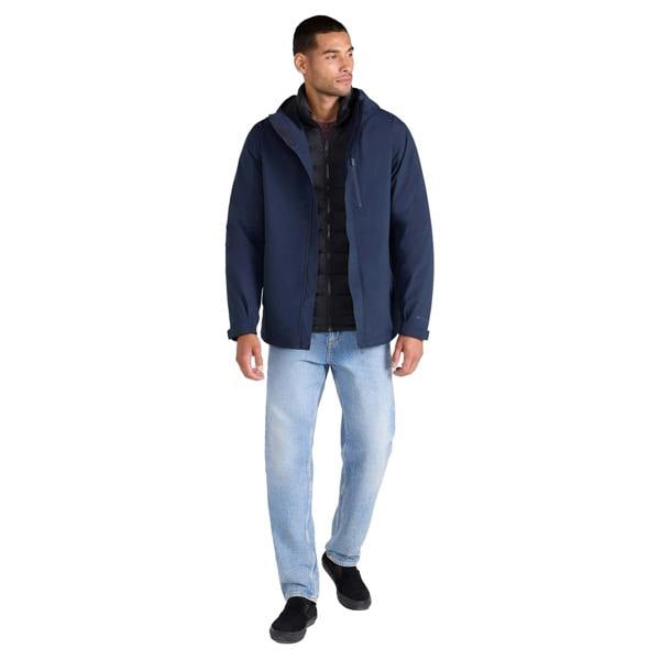 Animal Mens 3 in 1 Padded Waterproof Jacket - Navy - 