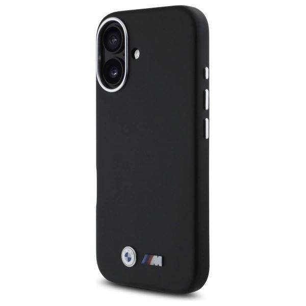 BMW M Smooth Full Wrapped Metal Case with MagSafe for iPhone 16 6.1" Black - BMHCP16S23PMWK