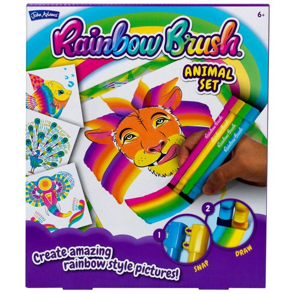 John Adams Rainbow Brush Animals Activity Set