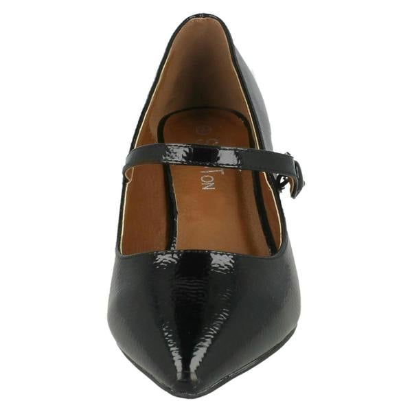 Spot On Ladies Spot On Mid Heel Mary Jane Shoes