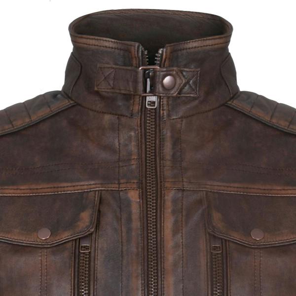 Infinity Leather Men's Vintage Leather Biker Jacket-Cape Town