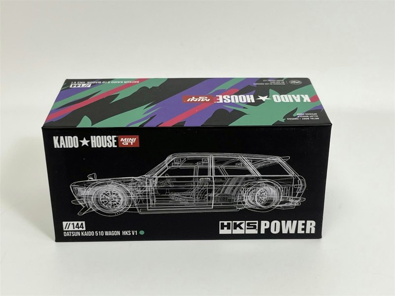 Mini GT Datsun Kaido 510 Wagon HKS V1 1:64 Scale Kaido House Mini GT KHMG144